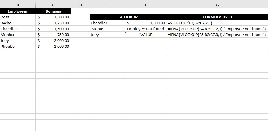 Cách sửa lỗi # N / A trong công thức Excel như VLOOKUP 3 Cách sửa lỗi # N / A trong công thức Excel như VLOOKUP