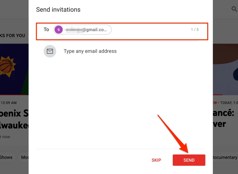 Cách thiết lập Chia sẻ trong gia đình trên YouTube TV 4 Cách thiết lập Chia sẻ trong gia đình trên YouTube TV