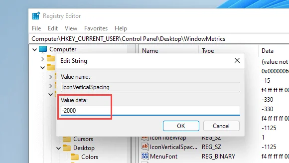 - Bàn trợ giúp Geek Sửa đổi Sổ đăng ký để thay đổi khoảng cách biểu tượng màn hình 3