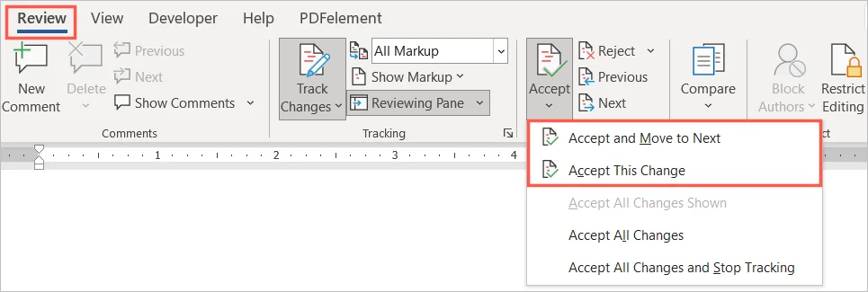 Cách hiển thị, chấp nhận hoặc ẩn các chỉnh sửa trong Microsoft Word 8 Cách hiển thị, chấp nhận hoặc ẩn các chỉnh sửa trong Microsoft Word