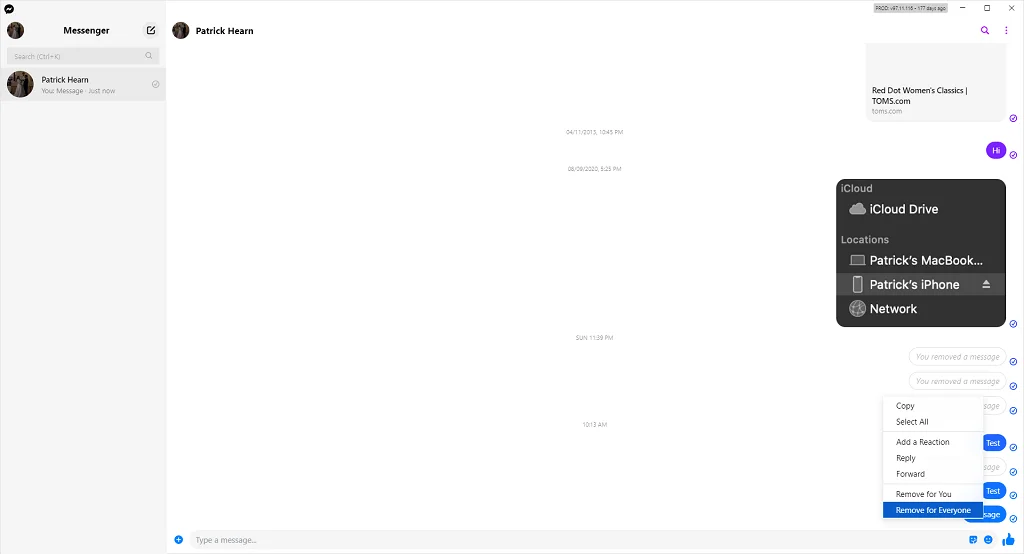 Cách xóa tin nhắn Facebook Messenger cho cả hai bên 7 Cách xóa tin nhắn Facebook Messenger cho cả hai bên