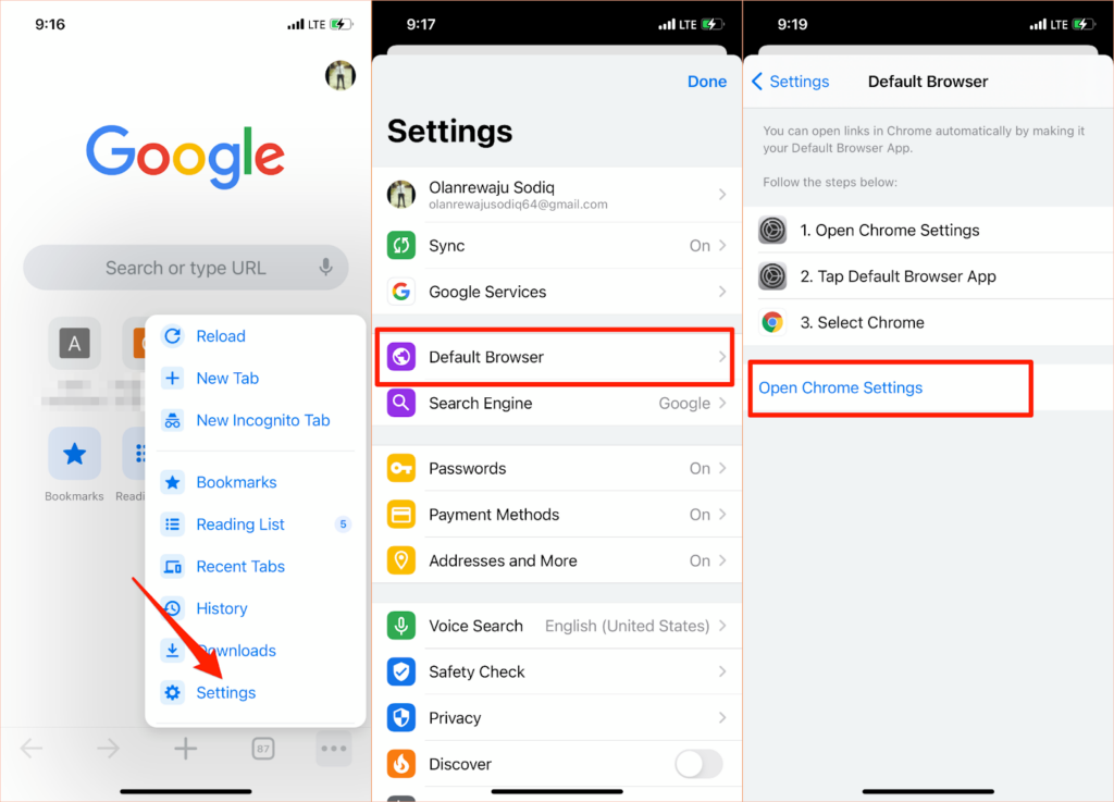 Cách thay đổi trình duyệt mặc định trên Windows, Mac, iPhone và Android 6 Cách thay đổi trình duyệt mặc định trên Windows, Mac, iPhone và Android