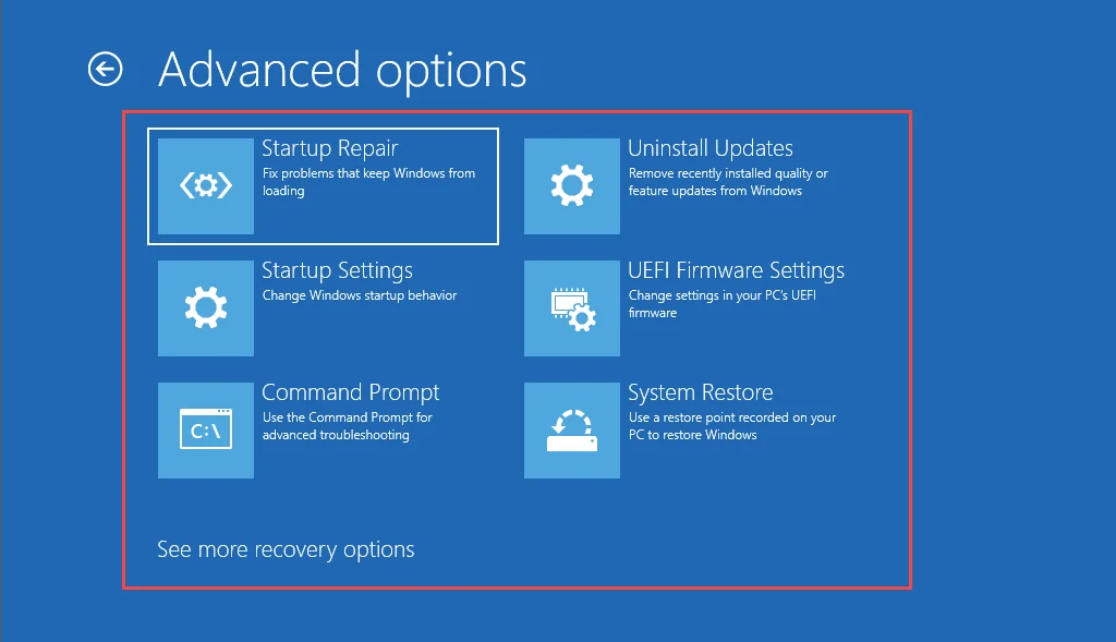 - Bàn trợ giúp Geek Sử dụng Windows System Recovery Options hình ảnh 2
