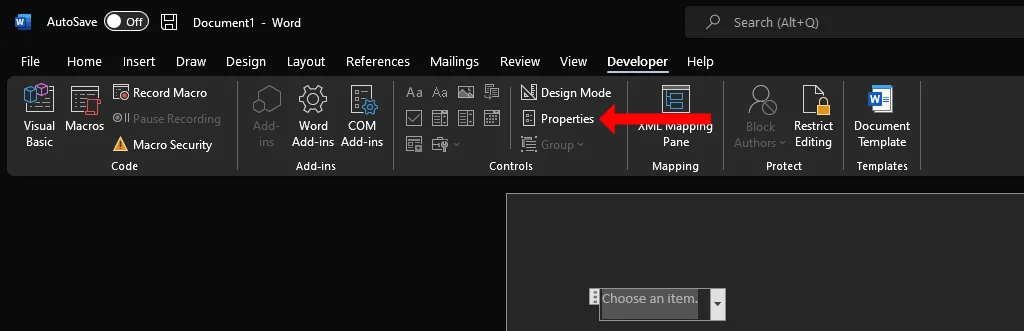 Cách thêm danh sách thả xuống trong Microsoft Word 4 Cách thêm danh sách thả xuống trong Microsoft Word
