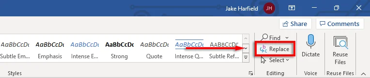 Cách tìm và thay thế văn bản trong Microsoft Word 3 Cách tìm và thay thế văn bản trong Microsoft Word