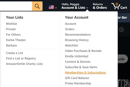 Cách hủy đăng ký kênh truyền hình và phim trên Amazon Prime Video 3 Cách hủy đăng ký kênh truyền hình và phim trên Amazon Prime Video