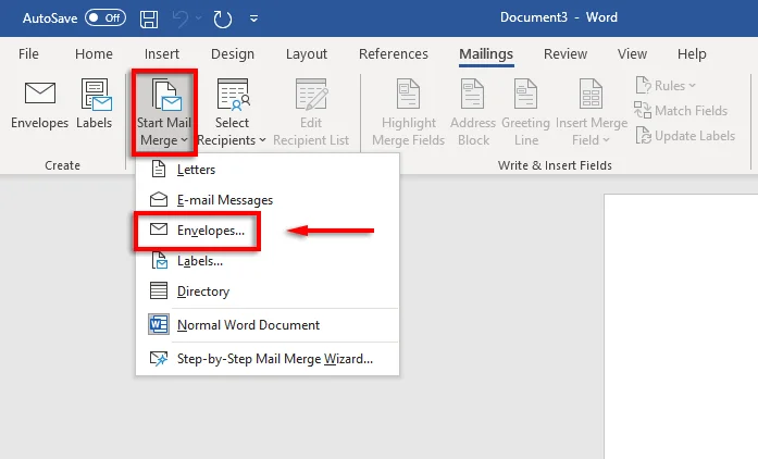 Cách in trên phong bì trong Microsoft Word 21 Cách in trên phong bì trong Microsoft Word