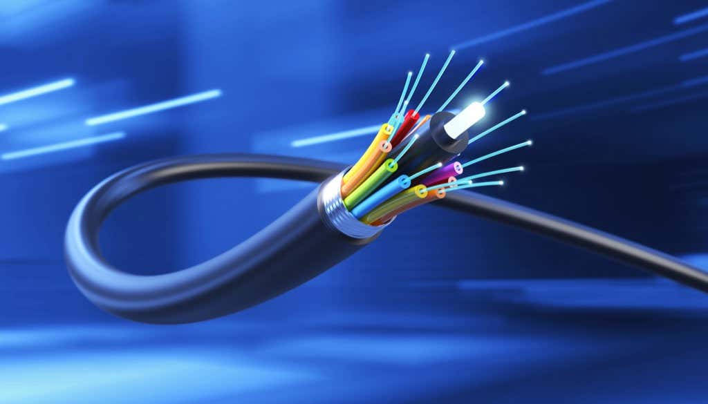 Kết nối cáp quang, nền tảng công nghệ, minh họa 3d. - Mẹo công nghệ trực tuyến Internet cáp quang là gì và bạn có nên chuyển từ cáp? hình ảnh