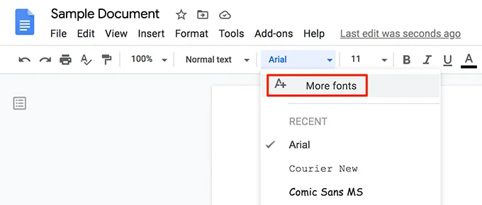 Cách thêm Phông chữ vào Google Tài liệu 2 Cách thêm Phông chữ vào Google Tài liệu