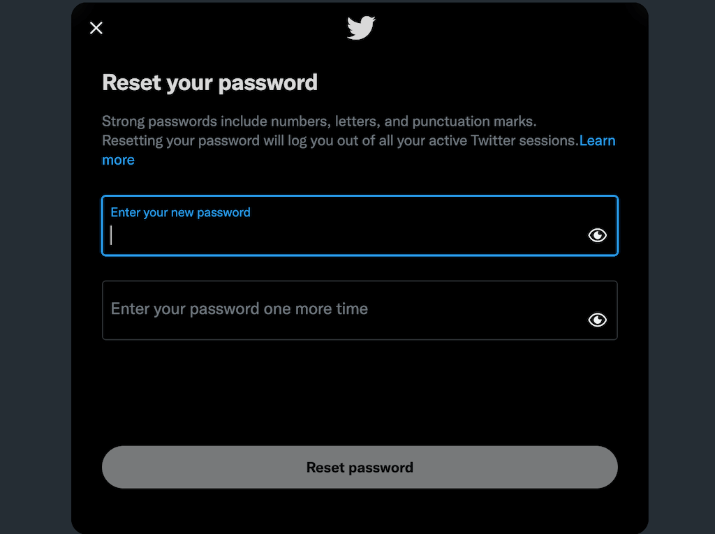 Phải làm gì nếu bạn quên mật khẩu Twitter của mình 6 Phải làm gì nếu bạn quên mật khẩu Twitter của mình