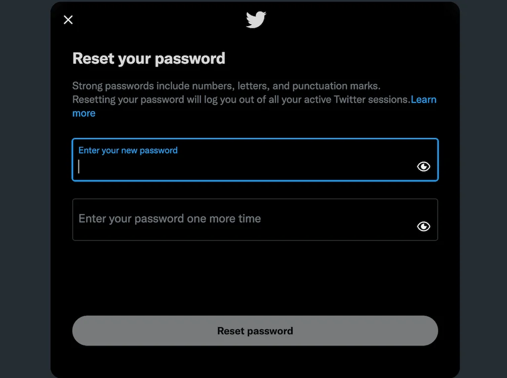 Phải làm gì nếu bạn quên mật khẩu Twitter của mình 6 Phải làm gì nếu bạn quên mật khẩu Twitter của mình