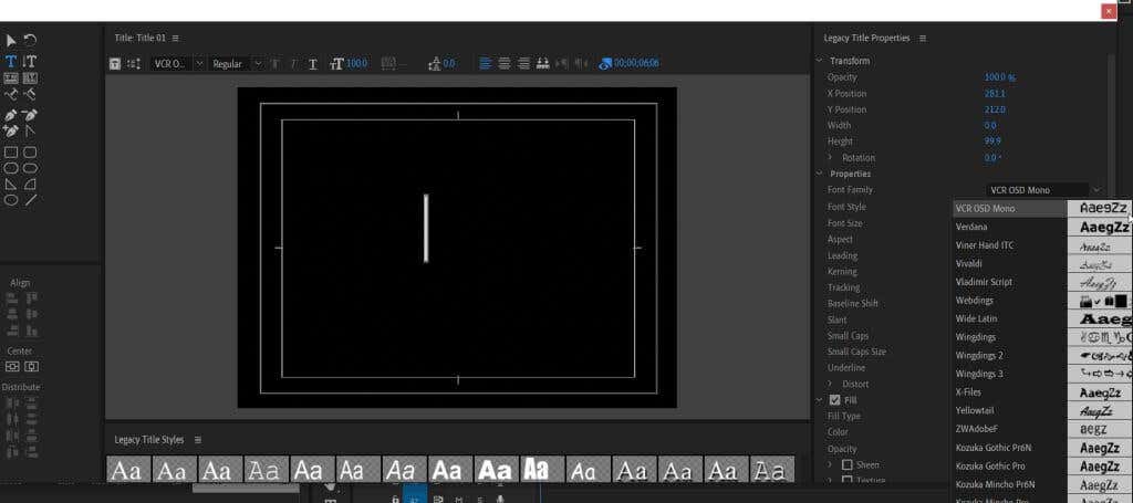 7legacy - Mẹo công nghệ trực tuyến Sử dụng Phông chữ Mới trong hình ảnh Adobe Premiere Pro