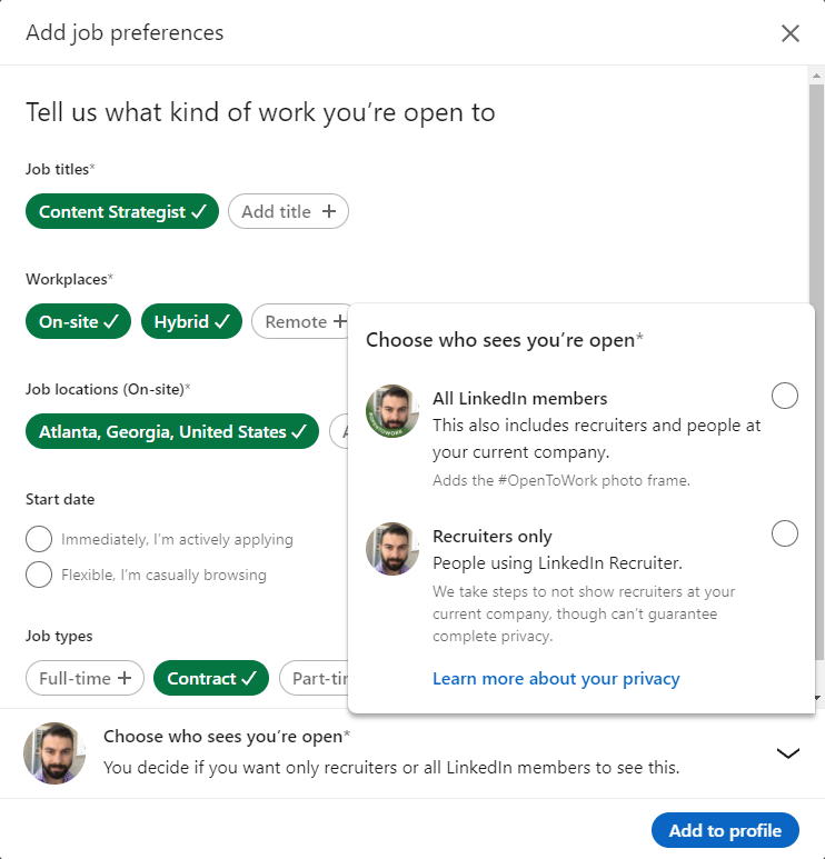 Tính năng "Open to Work" của LinkedIn: Bạn có nên sử dụng nó không? 5 Tính năng "Open to Work" của LinkedIn: Bạn có nên sử dụng nó không?