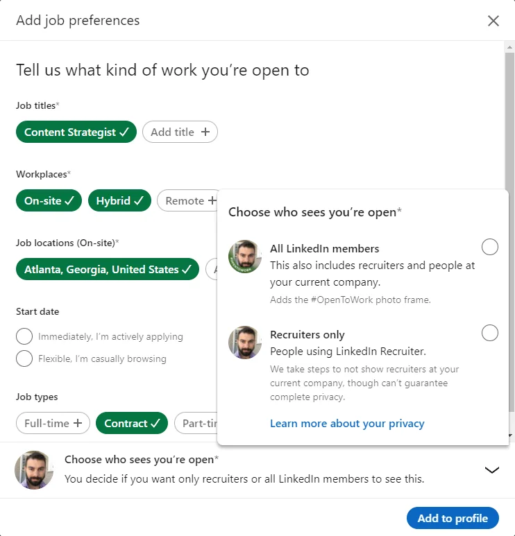 Tính năng "Open to Work" của LinkedIn: Bạn có nên sử dụng nó không? 5 Tính năng "Open to Work" của LinkedIn: Bạn có nên sử dụng nó không?