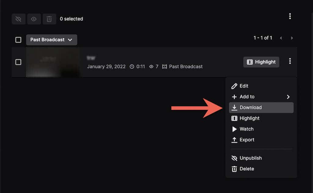 Cách bật và tải xuống Twitch VOD 6 Cách bật và tải xuống Twitch VOD