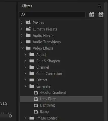 Cách tạo hiệu ứng chói sáng mặt trời trong Adobe Premiere Pro 2 Cách tạo hiệu ứng chói sáng mặt trời trong Adobe Premiere Pro