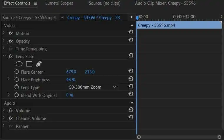 Cách tạo hiệu ứng chói sáng mặt trời trong Adobe Premiere Pro 4 Cách tạo hiệu ứng chói sáng mặt trời trong Adobe Premiere Pro