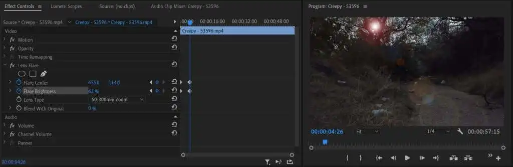 Cách tạo hiệu ứng chói sáng mặt trời trong Adobe Premiere Pro 6 Cách tạo hiệu ứng chói sáng mặt trời trong Adobe Premiere Pro
