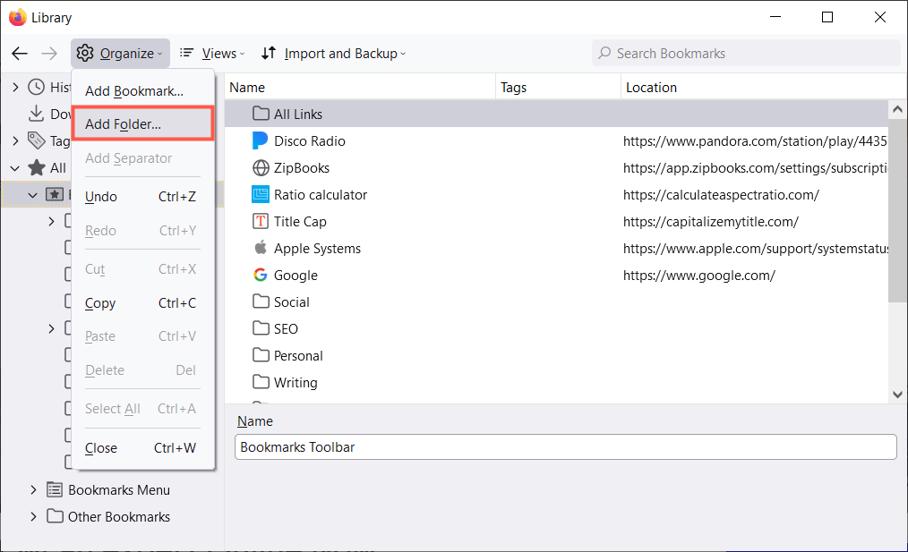 10 Mẹo để Quản lý Dấu trang trong Firefox 6 10 Mẹo để Quản lý Dấu trang trong Firefox