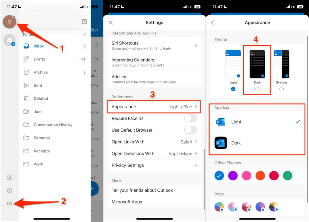Cách bật Chế độ tối trong Microsoft Outlook (Windows, Mac và Di động) 18 Cách bật Chế độ tối trong Microsoft Outlook (Windows, Mac và Di động)