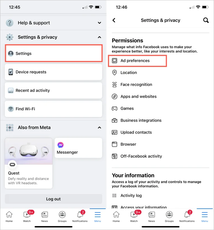 Cách thay đổi tùy chọn quảng cáo trên Facebook của bạn 4 Cách thay đổi tùy chọn quảng cáo trên Facebook của bạn