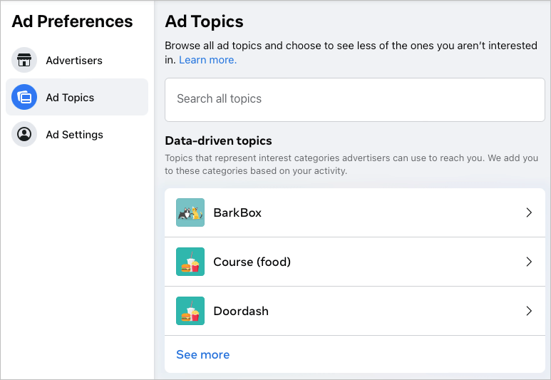 Cách thay đổi tùy chọn quảng cáo trên Facebook của bạn 8 Cách thay đổi tùy chọn quảng cáo trên Facebook của bạn