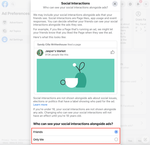 Cách thay đổi tùy chọn quảng cáo trên Facebook của bạn 17 Cách thay đổi tùy chọn quảng cáo trên Facebook của bạn