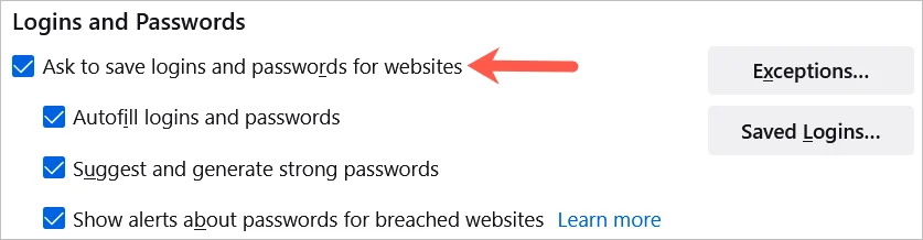 Cách xem mật khẩu đã lưu trên Firefox 2 Cách xem mật khẩu đã lưu trên Firefox