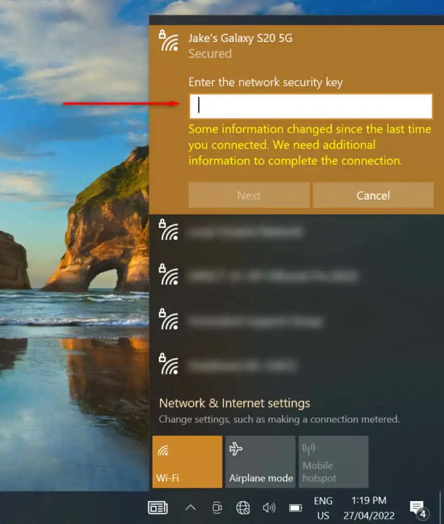 Cách kết nối máy tính xách tay Windows của bạn với điểm truy cập di động 14 Cách kết nối máy tính xách tay Windows của bạn với điểm truy cập di động