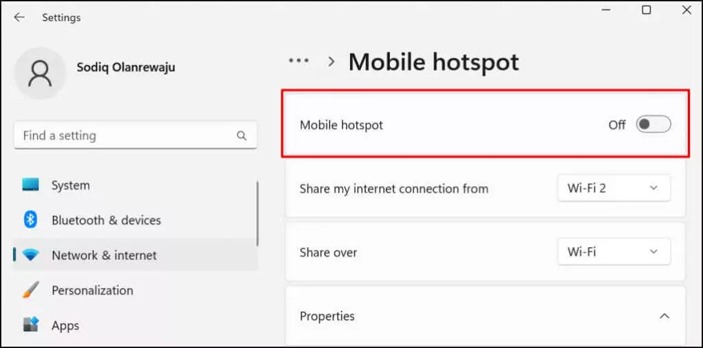 Cách chia sẻ kết nối mạng Wi-Fi trong Windows 11 32 Cách chia sẻ kết nối mạng Wi-Fi trong Windows 11