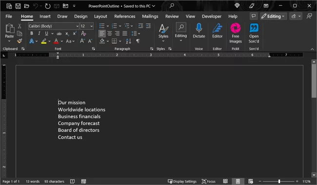 Cách bật và bật Off Chế độ tối trong Microsoft Word 3 Cách bật và bật Off Chế độ tối trong Microsoft Word