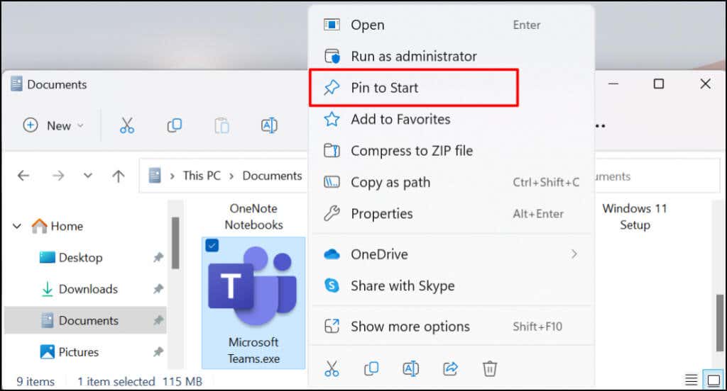 Cách thêm phím tắt vào menu bắt đầu của Windows 3 Cách thêm phím tắt vào menu bắt đầu của Windows