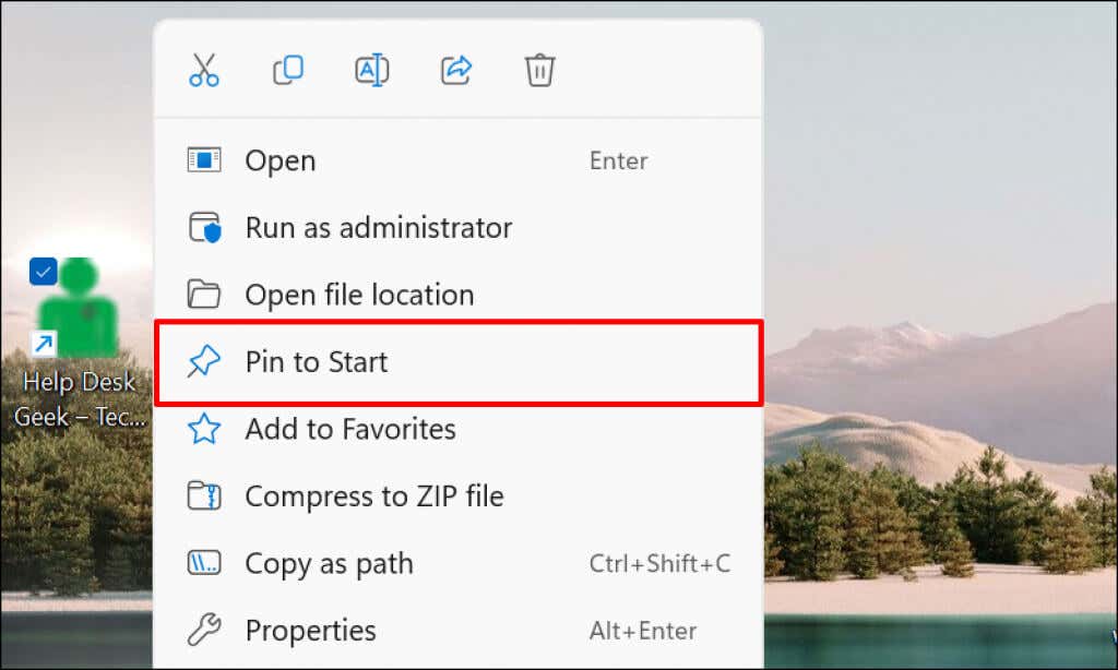 Cách thêm phím tắt vào menu bắt đầu của Windows 29 Cách thêm phím tắt vào menu bắt đầu của Windows