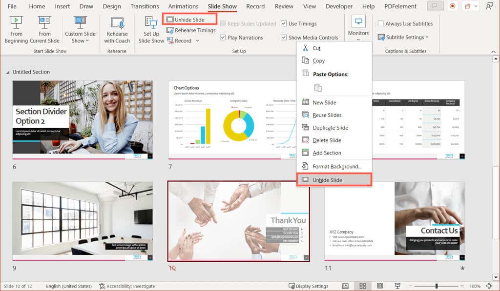 Cách để Ẩn một Slide trong Microsoft PowerPoint 5 Cách để Ẩn một Slide trong Microsoft PowerPoint