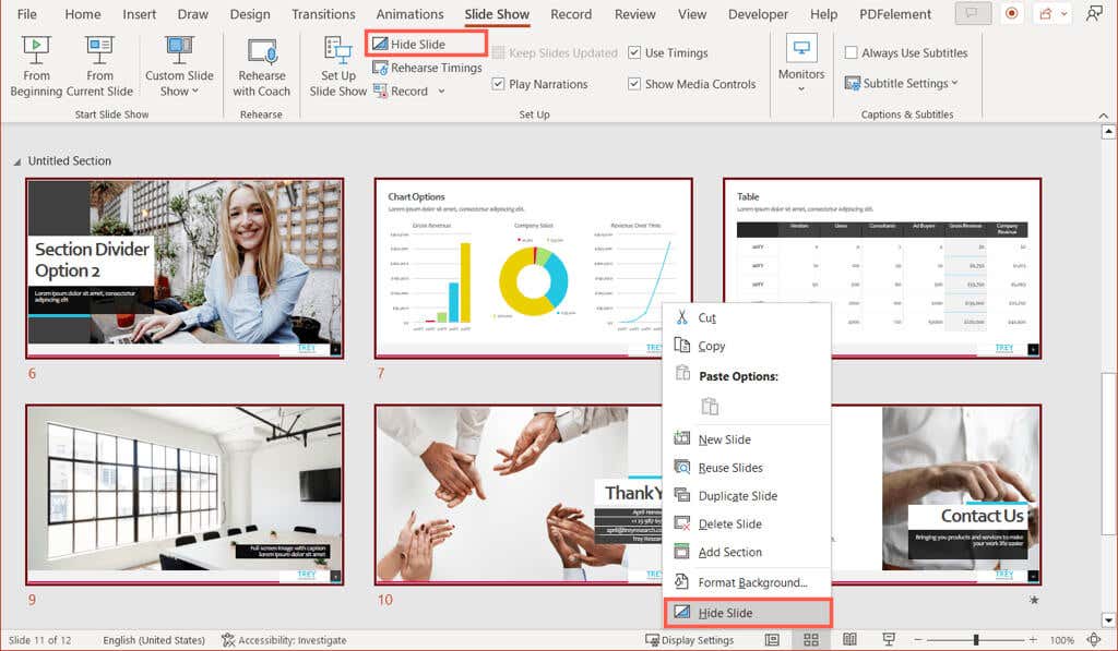 Cách để Ẩn một Slide trong Microsoft PowerPoint 3 Cách để Ẩn một Slide trong Microsoft PowerPoint