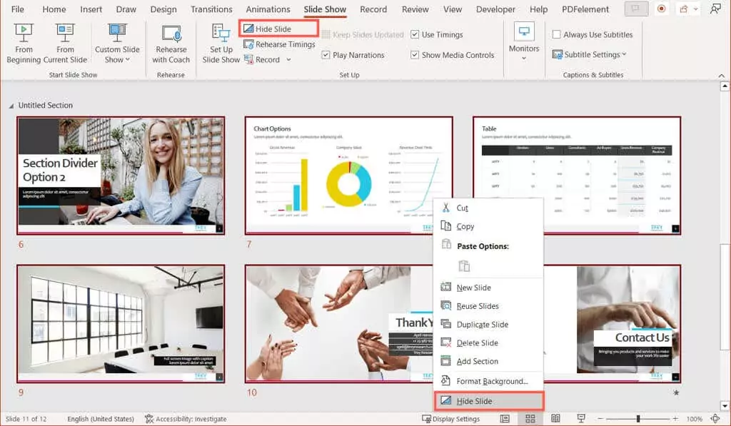 Cách để Ẩn một Slide trong Microsoft PowerPoint 11 Cách để Ẩn một Slide trong Microsoft PowerPoint