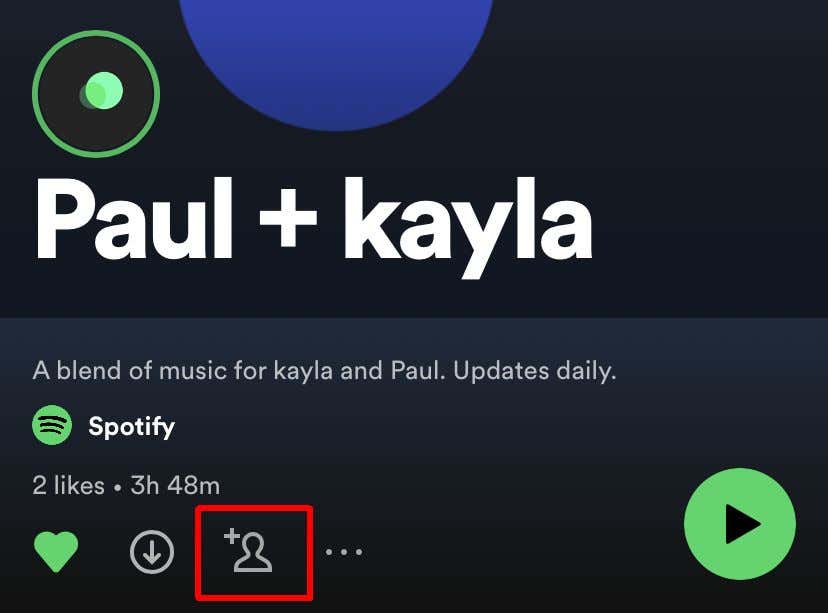 Cách tạo danh sách phát Spotify Blend với người dùng khác 6 Cách tạo danh sách phát Spotify Blend với người dùng khác