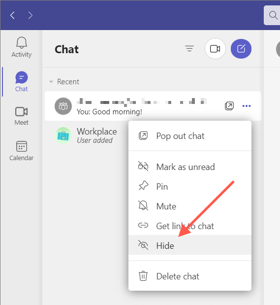 Cách xóa một cuộc trò chuyện trong Microsoft Teams 9 Cách xóa một cuộc trò chuyện trong Microsoft Teams