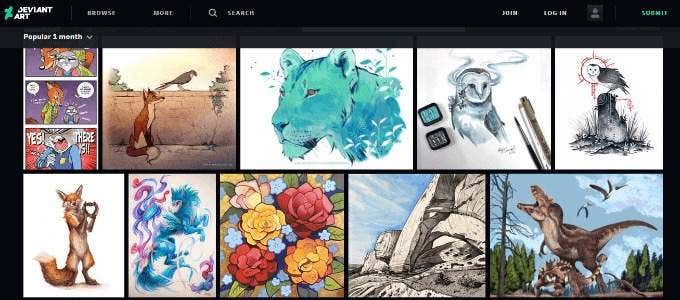 4k-wallpapers-desktop-best-sites-deviantart - Help Desk Geek ảnh chụp màn hình của trang web nghệ thuật lệch lạc