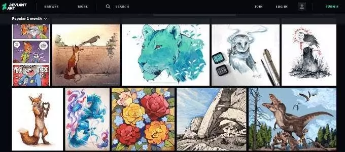 4k-wallpapers-desktop-best-sites-deviantart - Help Desk Geek ảnh chụp màn hình của trang web nghệ thuật lệch lạc