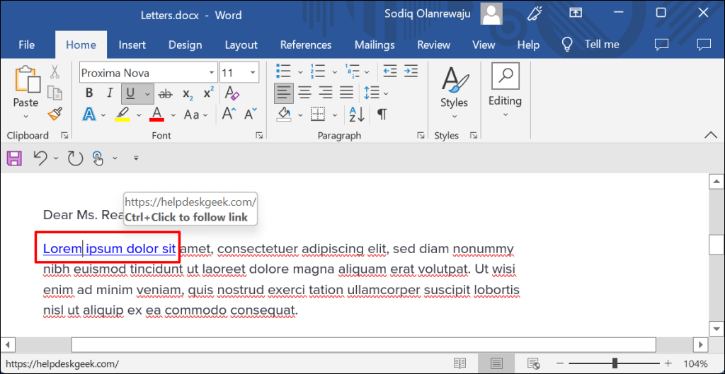 cách thêm siêu liên kết trong microsoft-word-4 được nén - Help Desk Geek Cách thêm siêu liên kết trong Microsoft Word hình 4