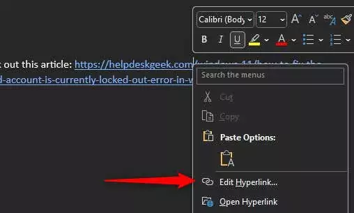 cách đổi tên-a-hyperlink-in-microsoft-word-documents-3-nén - Help Desk Geek Nhấp chuột phải vào liên kết và chọn Chỉnh sửa siêu liên kết