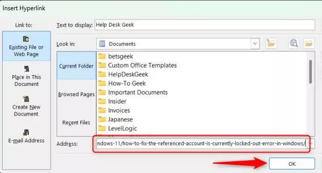 cách đổi tên-a-hyperlink-in-microsoft-word-documents-6-nén - Help Desk Geek Chỉnh sửa URL siêu liên kết trong hộp thoại bật lên
