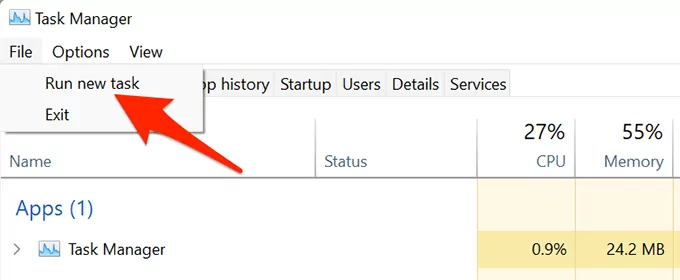 19-task-manager-new-task - Help Desk Geek Làm thế nào để mở File Explorer trên Windows 11 hình ảnh 20