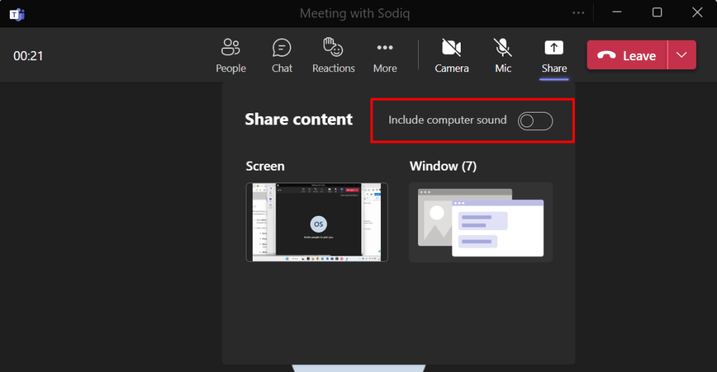 cách chia sẻ màn hình của bạn trong Microsoft-teams-7-nén - Help Desk Geek Cách chia sẻ màn hình của bạn trong Microsoft Teams hình 7