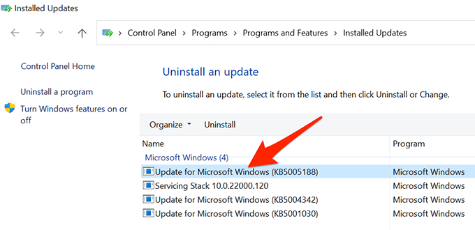 11-gỡ cài đặt-cập nhật - Help Desk Geek Tìm kiếm Windows 11 không hoạt động? Hãy thử 10 cách khắc phục này Ảnh 12