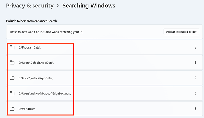 16-windows-search-loại trừ-thư mục - Help Desk Geek Tìm kiếm Windows 11 không hoạt động? Hãy thử 10 cách khắc phục này Ảnh 17