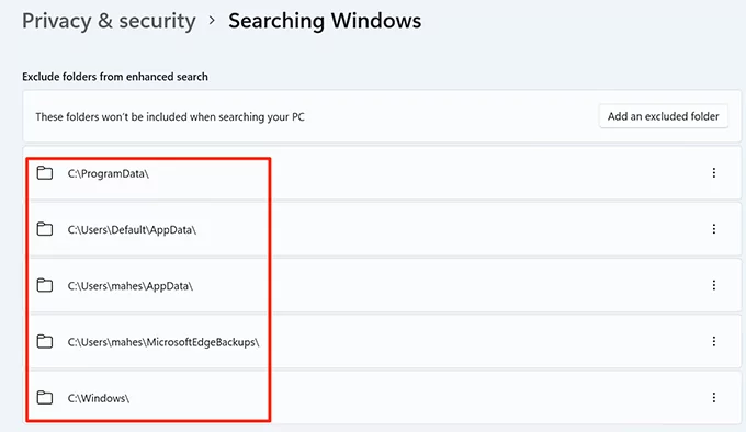 16-windows-search-loại trừ-thư mục - Help Desk Geek Tìm kiếm Windows 11 không hoạt động? Hãy thử 10 cách khắc phục này Ảnh 17