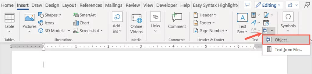 cách chèn một từ-tài liệu vào một từ khác-tài liệu-6-được nén - Help Desk Geek Cách chèn tài liệu Word vào tài liệu Word khác hình 7