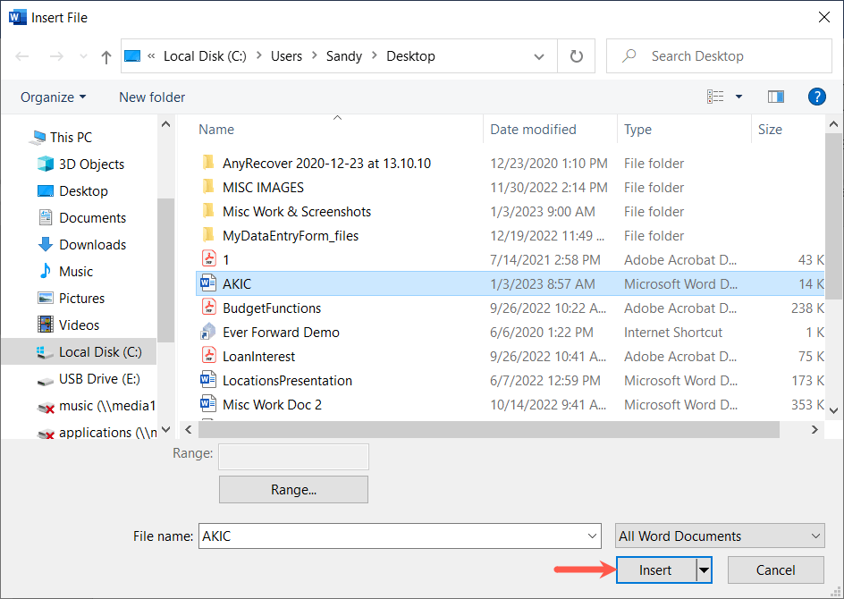 cách chèn một từ-tài liệu vào một từ khác-tài liệu-13 được nén - Help Desk Geek Cách chèn tài liệu Word vào tài liệu Word khác hình 14